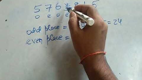 To find out missing number by using divisibility rule of 3,9 and 11