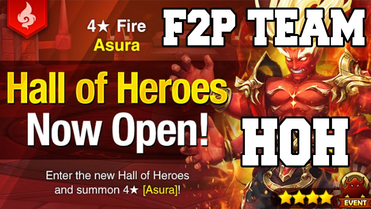 FIRE ASURA HALL OF HEROES (VARUNA) F2P B10 SPEED TEAM 100% SAFE