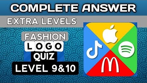 Logo Quiz 2023, EXTRA LEVELS, FASHION lvl 9&10.  complete answer. @brainitquizzes  #logoquiz