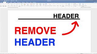 How to Remove Header in Word