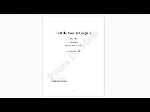 Test evaluare initiala