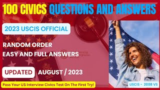 N400 interview 2023 100 Civics Questions and Answers USCIS - Easy to Pass
