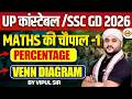 UP CONSTABLE / SSC GD 2026 | MATHS की चौपाल - 1 | PERCENTAGE + VENN DIAGRAM FULL CONCEPT - VIPUL SIR