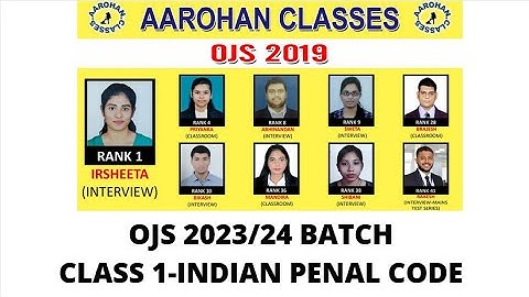 OJS 2023-24-INDIAN PENAL CODE-IPC CLASS 1-AAROHAN CLASSES-9437002210