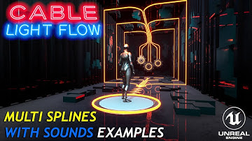 One click Multi spline system (Cables, Laser, Niagara, Static mesh) in Unreal Engine
