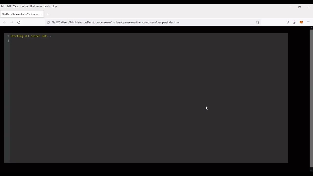 NFT Sniper bot works with Opensea Raribles and CoinbaseNFT marketplace OpenSource JavaScript version