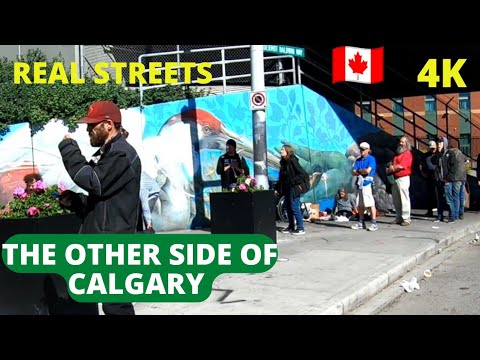 The Other Side Of Calgary  I 4K Street Walking Calgary, Alberta, Canada