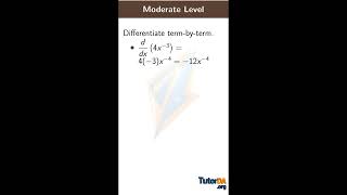 Differentiate rational function expressed as sum of powers in 30 sec #shorts #math #tutorda