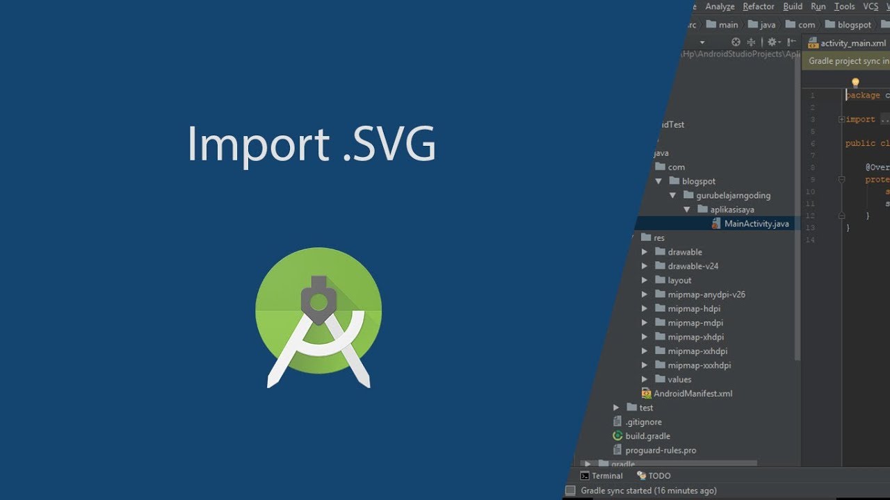 Import SVG File in Android Studio - YouTube