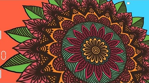 Colour mandala digital art in autodesk sketchbook in youtube  | Digital art | Jaz Amaz Creation
