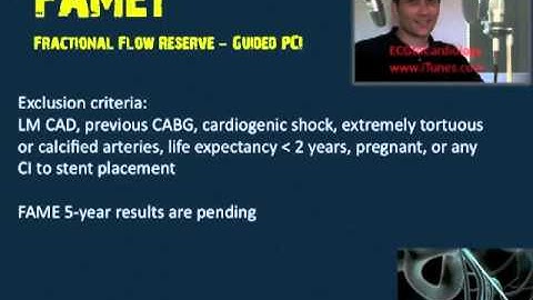 FAME Trials - Fractional Flow Reserve in PCI