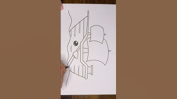 How to draw pirate ship | Free tutorials @likeokplease #shorts