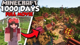 I Survived 1000 Days in Minecraft [FULL MOVIE]  Building a Cozy Cottagecore World Let's Play