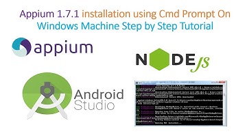 Appium v1.7.1 || Installation using command [cmd] prompt || Latest Version - Windows7|| DEC-2017