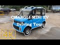 4k driving tour  driving in a small village town china with the cheapest electric car  changli ev