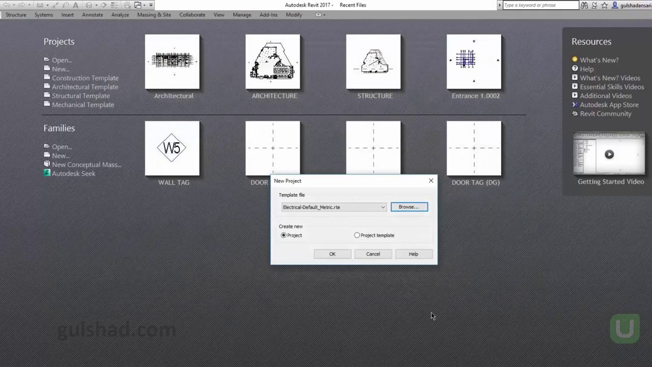 Starting New Project New Save Open ! REVIT HINDI TUTORIAL - YouTube