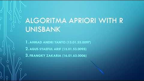 Algoritma Apriori With R UNISBANK