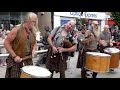 Bagpipes And Drums Music Of Best Scottish Tribal Bands City Centre Of Perth Perthshire Scotland