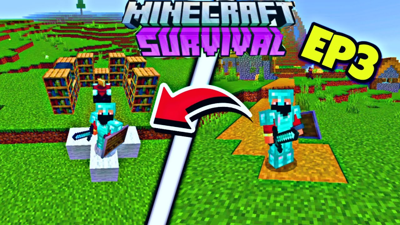 I Enchanting My Diamond Armor!😈Minecraft Survival Series || EP 3 ...