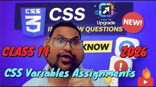 CSS Variables Assignments 🔥 | Theme & Responsive Practice #css #easytoupgrade  | CLASS 14