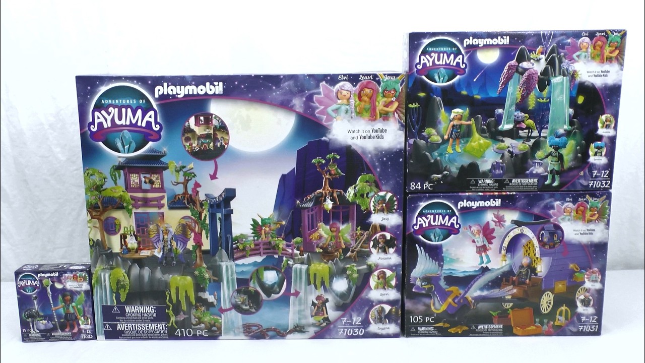 Unboxing Playmobil : Ayuma, l'école des fées (2022) – 71030, 71031, 71032, 71033