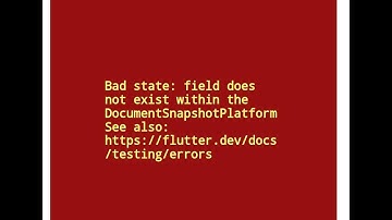 field does not exist within the document snapshot  | flutter and firebase