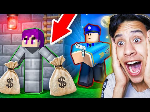 الهروب من الشرطي الشرير في روبلوكس سرقنا اكبر بنك الشرطة مسكتنا