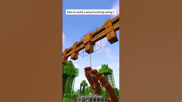 how to make a Working Swing in Minecraft #shorts #minecraft