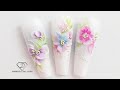 3D acrylic flowers. 3D nail art. Spring 2022 nails. Pastel nails. Kwiatki akrylowe 3d