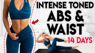 INTENSE TONED ABS and WAIST in 14 Days | 6 minute Home Workout