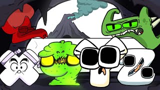 Number Lore Vs Alphabet Lore 4, 9 Creeps Y X In F Mountain