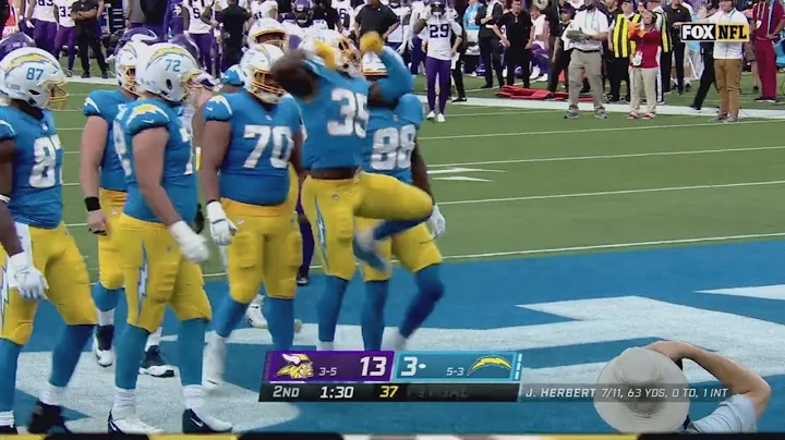 Larry Rountree Celebrates His First NFL Score With...