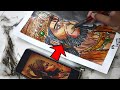 Bajrang Bali drawing with colour pencil -Lomis Method