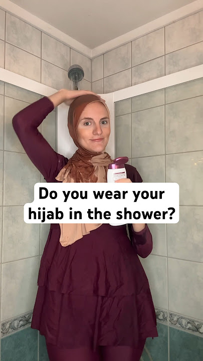 How hijabis shower  #shorts #hijab #muslim