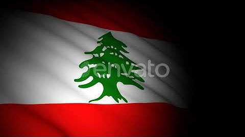 Lebanon Flag Blowing in Wind | Motion Graphics - Envato elements
