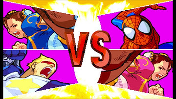 Marvel vs Capcom 1 ( Arcade ) - Captain Commando / Chun-li Playthrough ( May 19, 2018 )