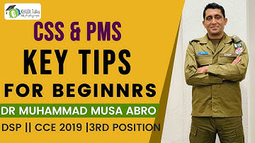 CSS & PMS Tips & Tricks || DSP || Dr Muhammad Musa Abro || CCE 2019 || Khudi Talks
