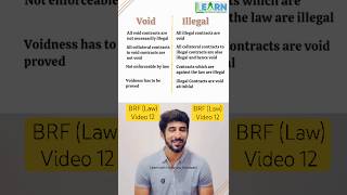 Void vs Illegal contracts | Indian Contract Act | Law (BRF) for B.Com &amp; CA | Himanshu Nandwani