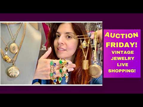 Old Gold Filled Vintage Jewelry Live Shopping! Featuring Lockets & Chains!