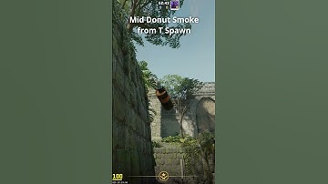 EASY donut smoke from T spawn on CS2 Ancient #cs2 #counterstrike #shorts