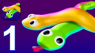 Tangled Snakes - Gameplay Walkthrough Part 1 Tutorial Level 1-25 (iOS, Android Gameplay)