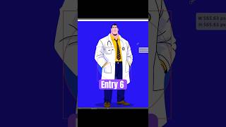 ‘The doctor’ illustration process of my ongoing series made in Adobe Illustrator