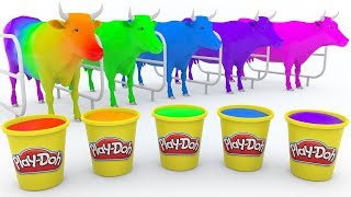 friendly elephant horse cow goat change colors for kids bath time videos for kindergarten kids