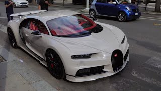 Beautiful Bugatti Chiron cruising in Paris (making people jealous)