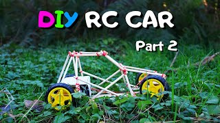 😎 STICKS, THREADS and WIFI! Amazing DIY RC CAR 🔥Part 2 - Electronics and test drive