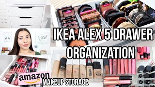 IKEA ALEX 5 DRAWER ORGANIZATION | Amazon Makeup Storage + My Favorite Organizers | Jackie Ann screenshot 4