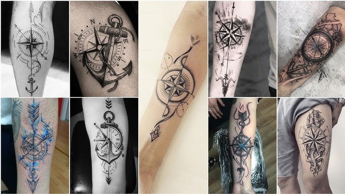 Most Stylish Compass Tattoos For Men 2023, Compass Tattoo For Boys 2023