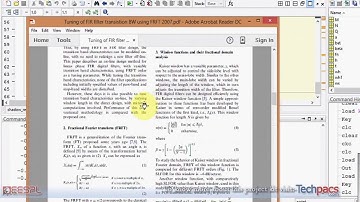 Tuning of FIR filter transition bandwidth using fractional Fourier transform (latest Project 2020)