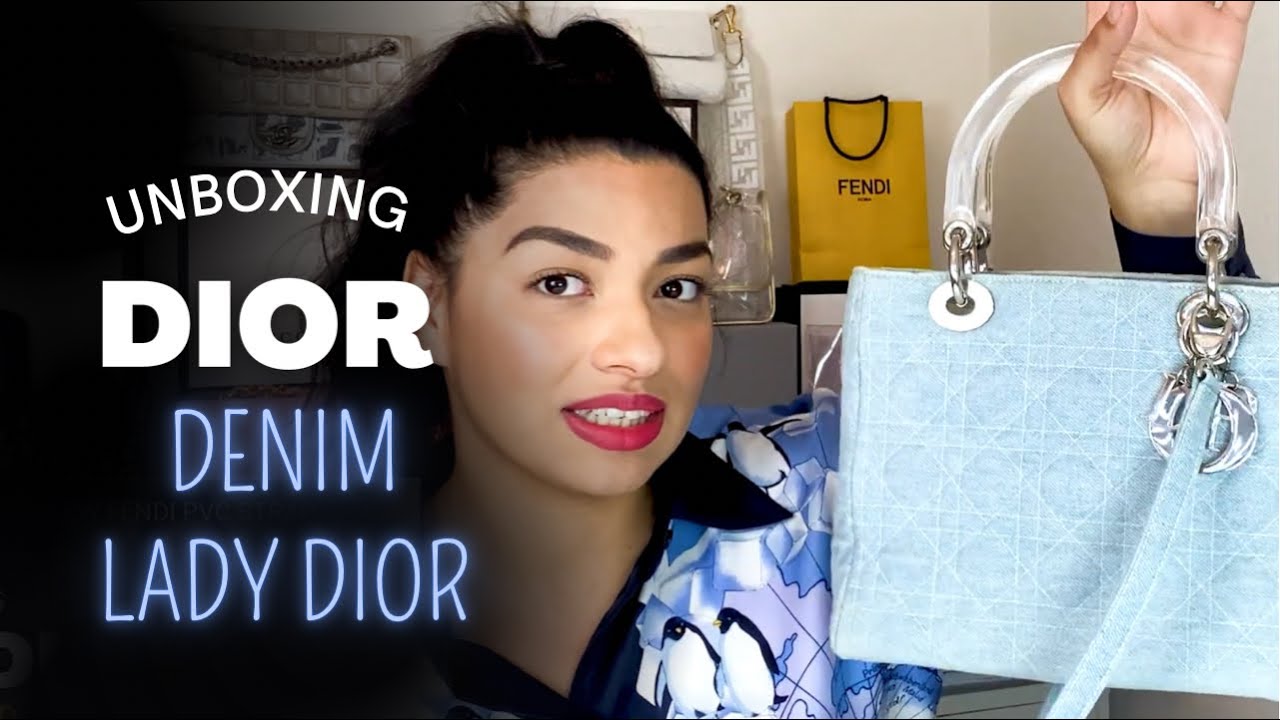 VINTAGE LADY DIOR UNBOXING - DENIM LADY DIOR - ( ON BODY, DETAILS ...