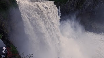 The Snoqualmie River flooding after significant rainfall this week